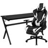 Flash Furniture Black Gaming Desk-Cup Holder/Reclining Chair Set BLN-X30D1904L-BK-GG